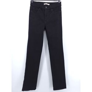 Levi's Women Jeans 314 Shaping Straight 26 Black Denim Mid Rise Slimming